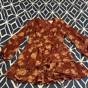 Floral Long Sleeve Dress